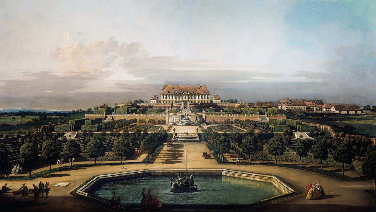 Il castello imperiale Schlosshof, lato giardino da Bernardo Bellotto