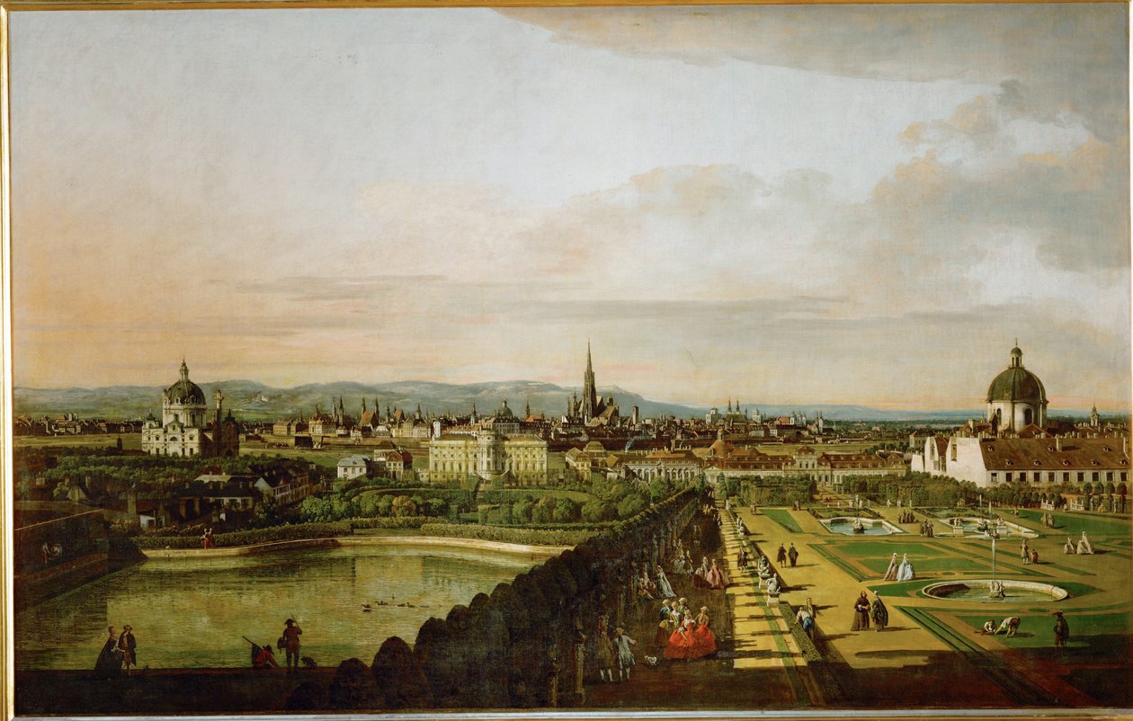 Vienna vista dal Belvedere ... (olio su tela) da Bernardo Bellotto