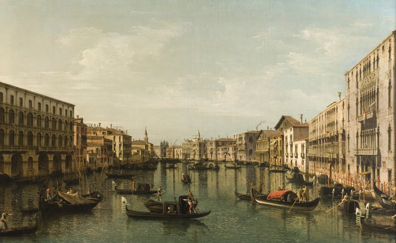 Vista del Canal Grande con i Palazzi Foscari e Moro Lin da Bernardo Bellotto