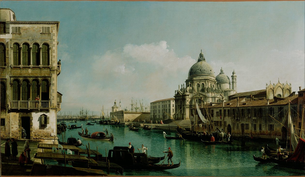 Vista sul Canal Grande: Santa Maria della Salute e la Dogana da Campo Santa Maria Zobenigo da Bernardo Bellotto