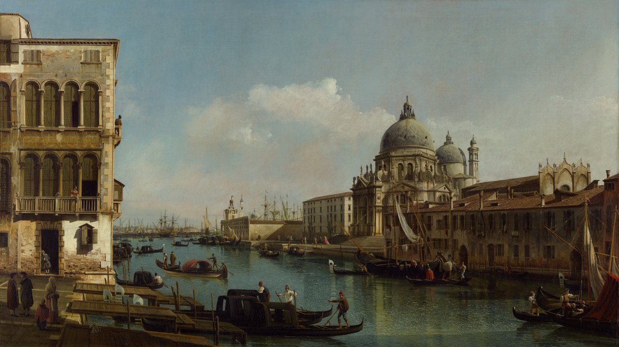 Vista sul Canal Grande: Santa Maria della Salute e la Dogana da Campo Santa Maria Zobenigo da Bernardo Bellotto