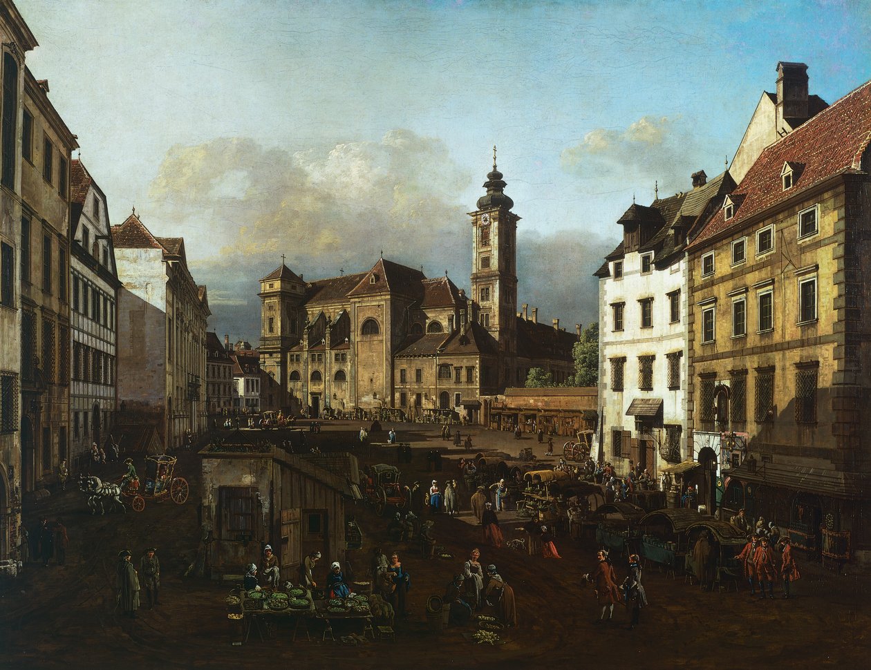 Piazza Freyung da sud-est da Bernardo Belotto Canaletto
