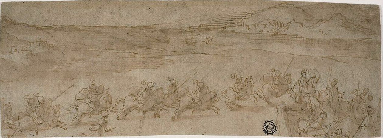 Cavalieri sulla riva da Bernardo Castello