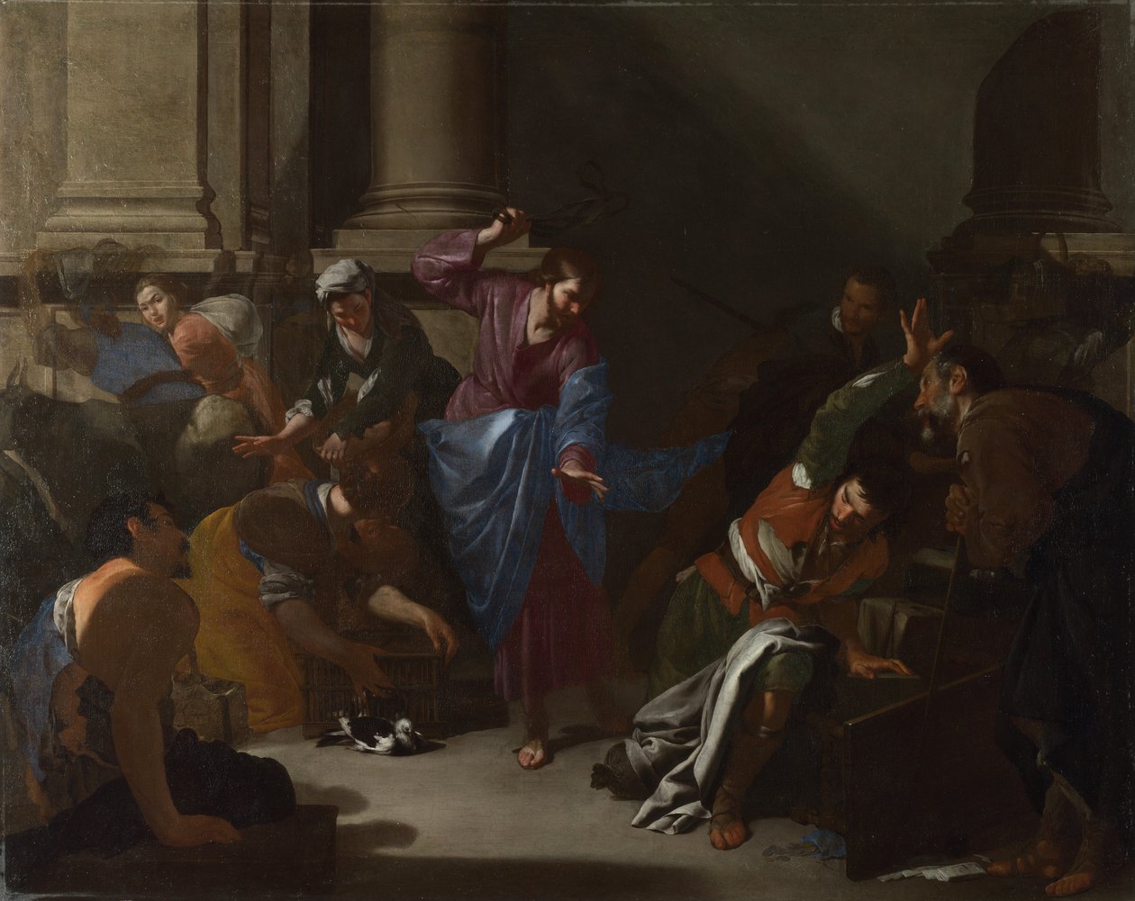 Cristo che scaccia i mercanti dal Tempio, c. 1645 da Bernardo Cavallino