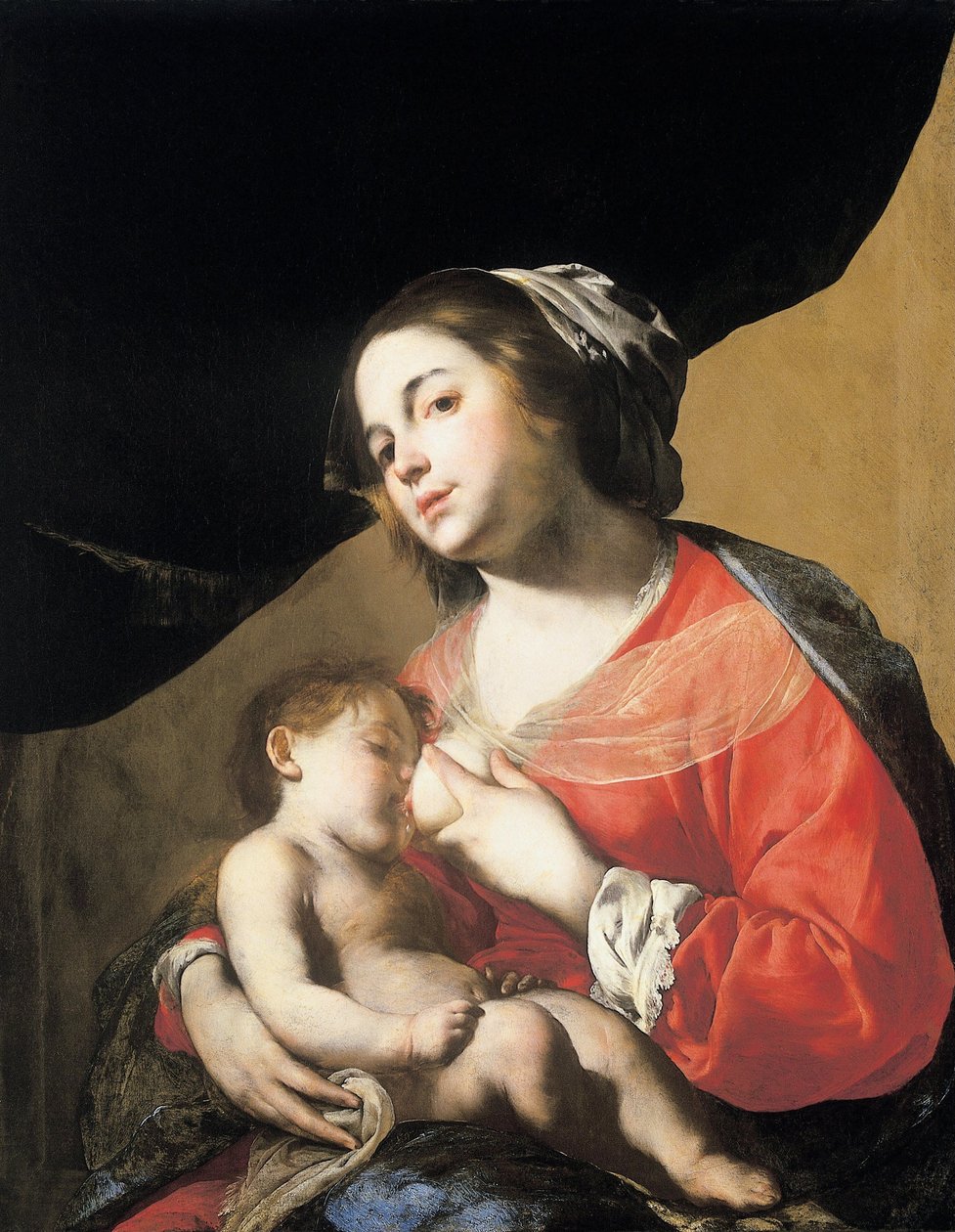 La Madonna che allatta / La Madonna che allatta da Bernardo Cavallino