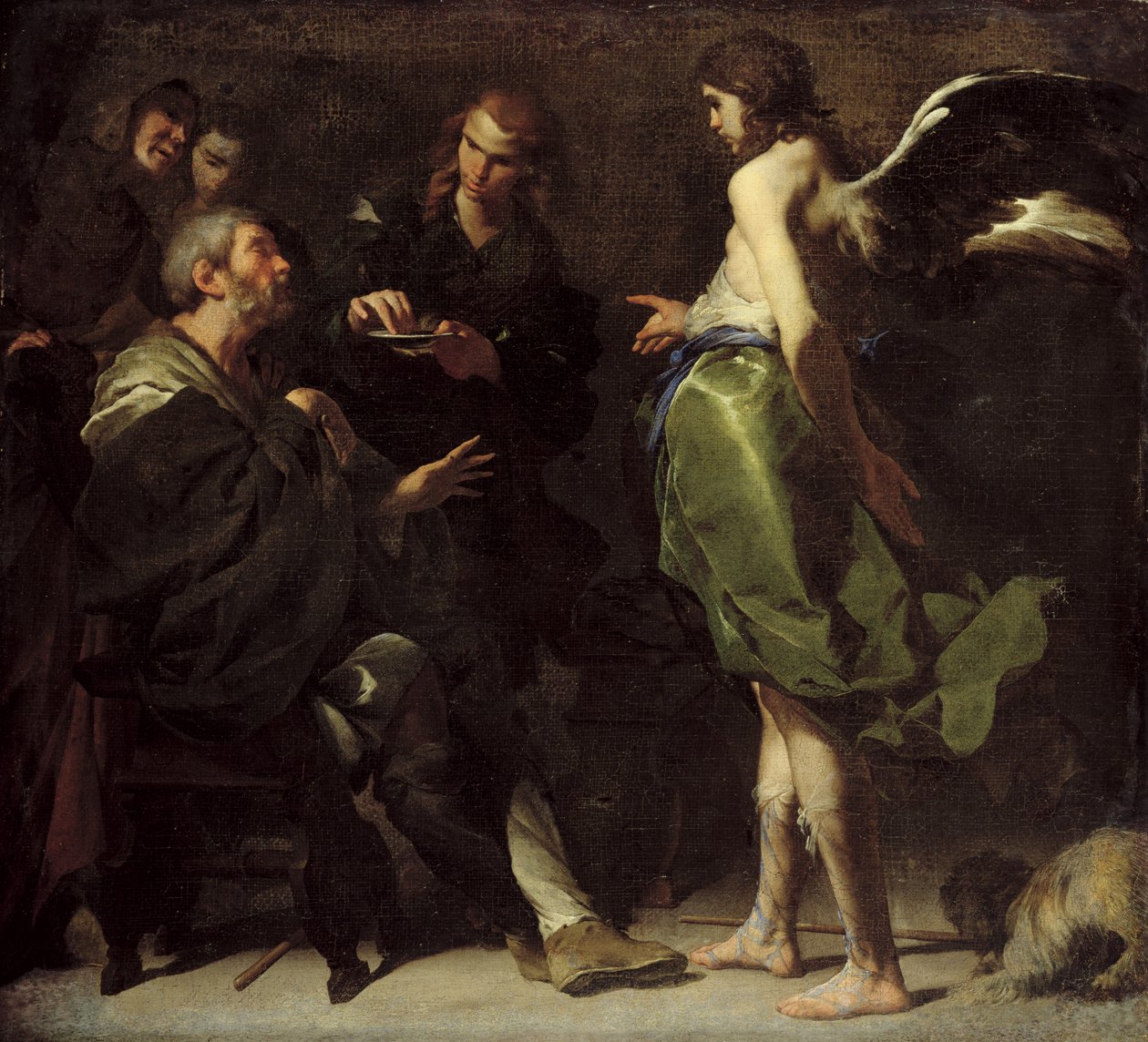 Il giovane Tobia guarisce suo padre cieco da Bernardo Cavallino