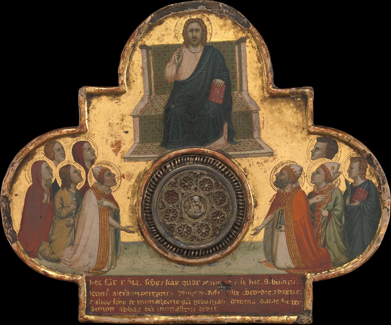 Christus auf dem Thron mit Heiligen da Bernardo Daddi