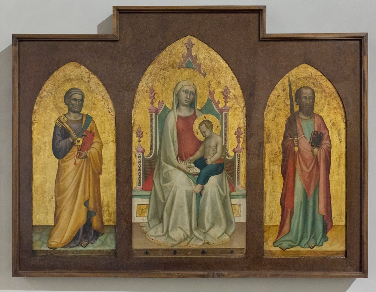Madonna con Bambino che legge: san Pietro e Paolo da Bernardo Daddi