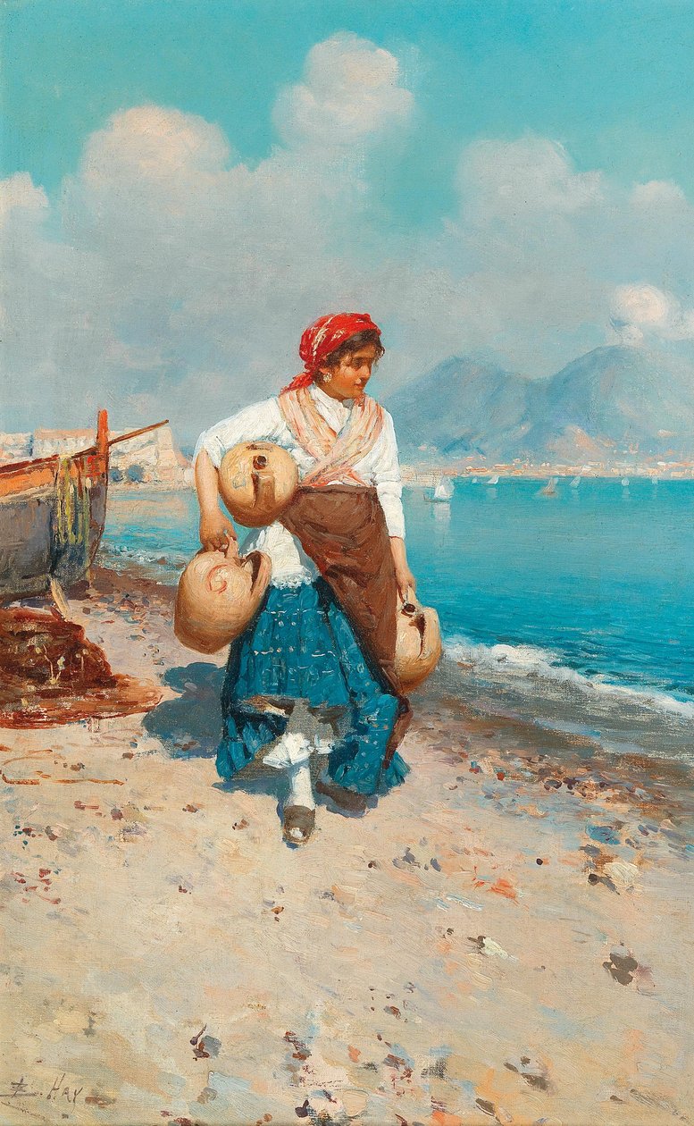 Sulla spiaggia di Napoli da Bernardo Hay