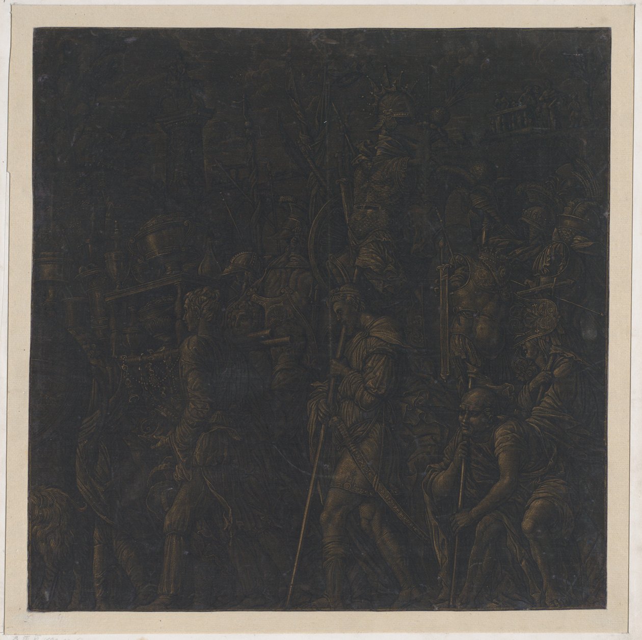 Foglio 8 da I Trionfi di Cesare, dopo Mantegna, 1599 da Bernardo Malpizzi