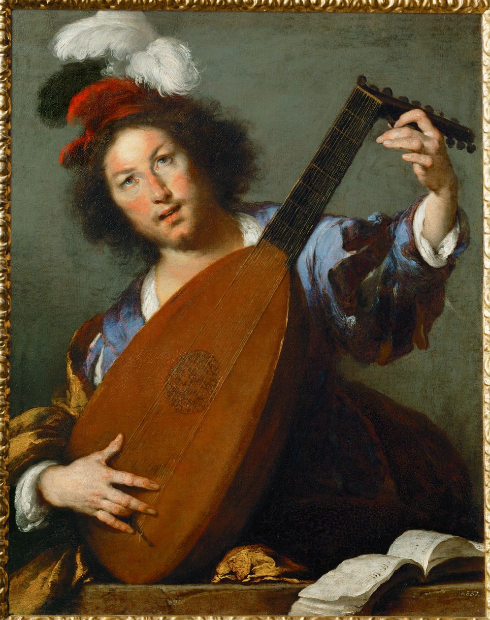Un suonatore di liuto da Bernardo Strozzi