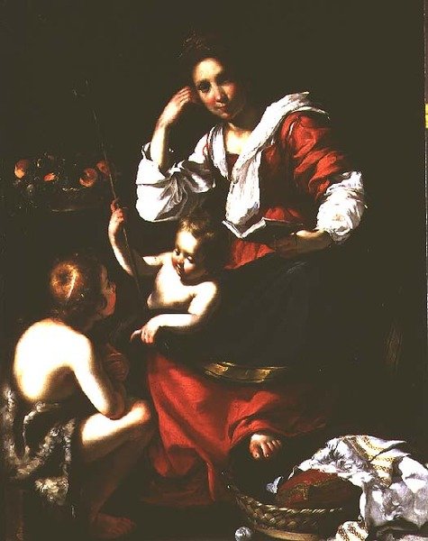 Madonna col Bambino e il piccolo San Giovanni Battista da Bernardo Strozzi