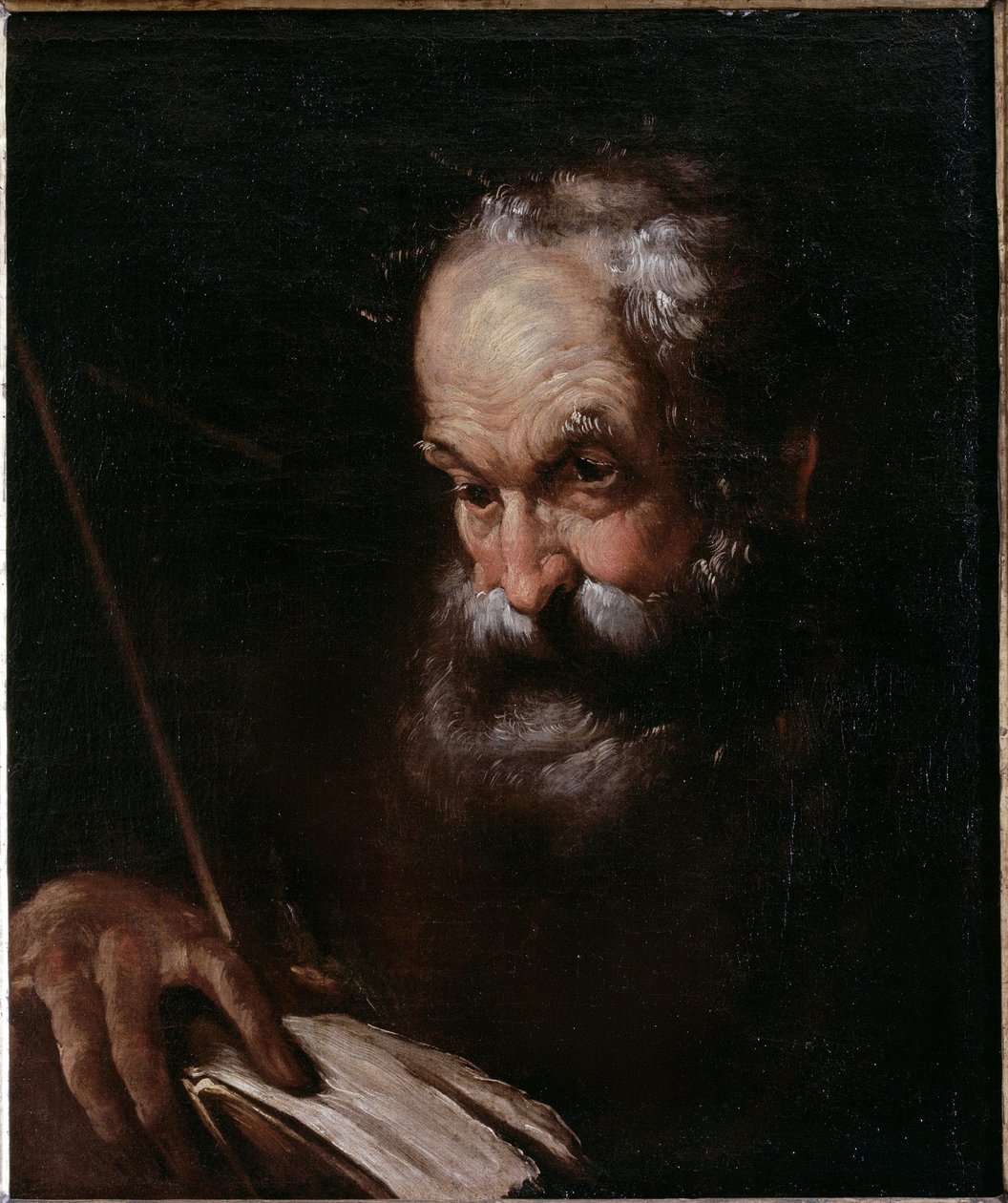 Ritratto di vecchio con un libro da Bernardo Strozzi
