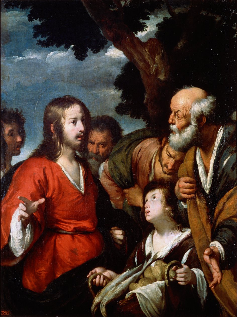 Il miracolo dei cinque pani e due pesci, dopo il 1630 da Bernardo Strozzi