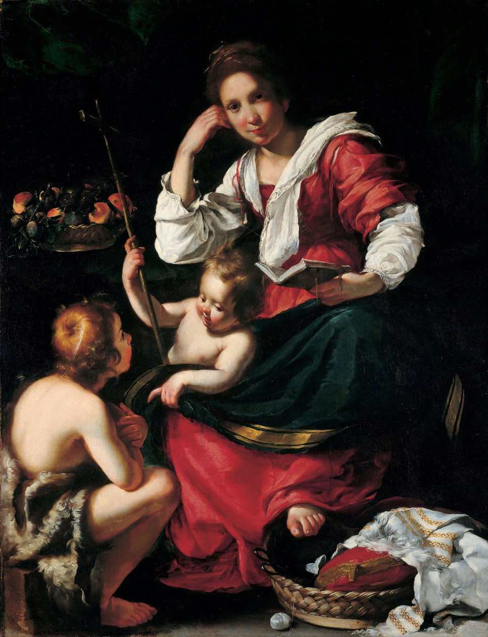 Vergine e bambino con Giovanni Battista da ragazzo, c. 1620 da Bernardo Strozzi