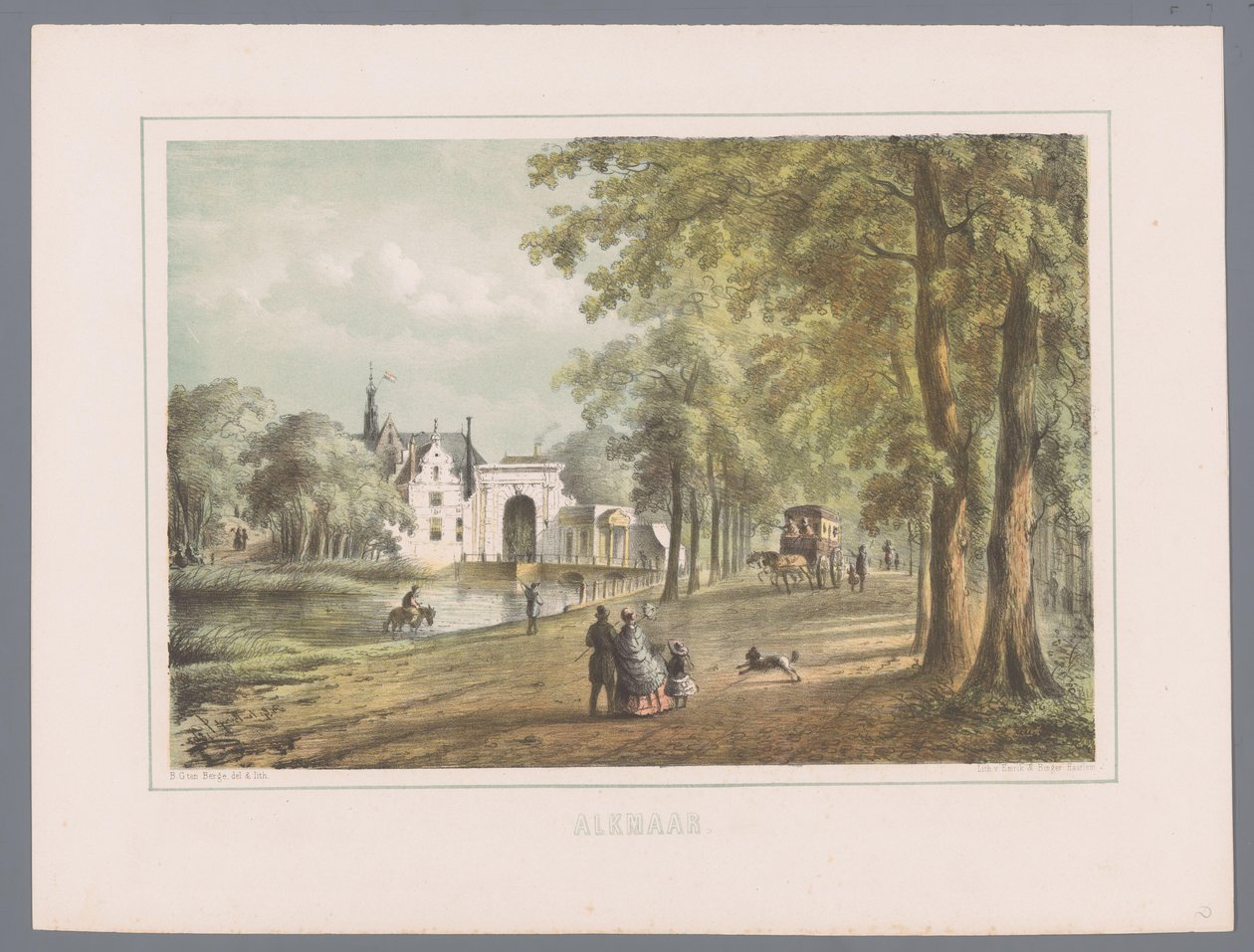 Veduta della città di Alkmaar da Bernardus Gerardus ten Berge