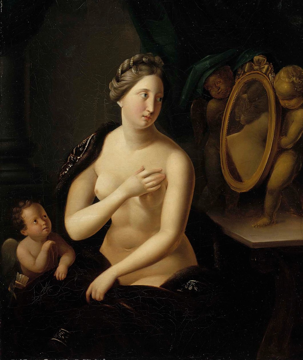 Donna che si guarda allo specchio da Berndt Godenhjelm