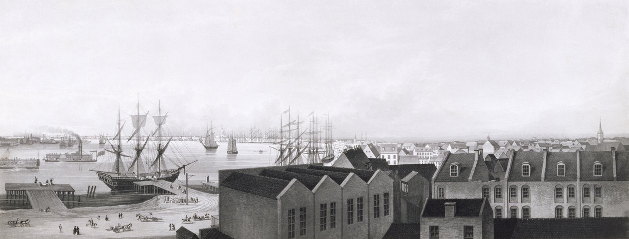 Vista di New Orleans presa dal Lower Cotton Press, 1860 da Bernhard J. Dondorf