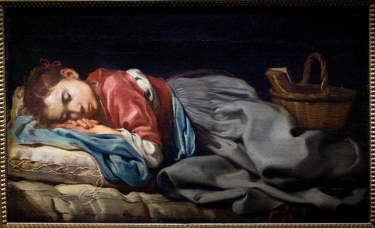 Ragazza addormentata da Bernhard (fl.1624 87) Keil