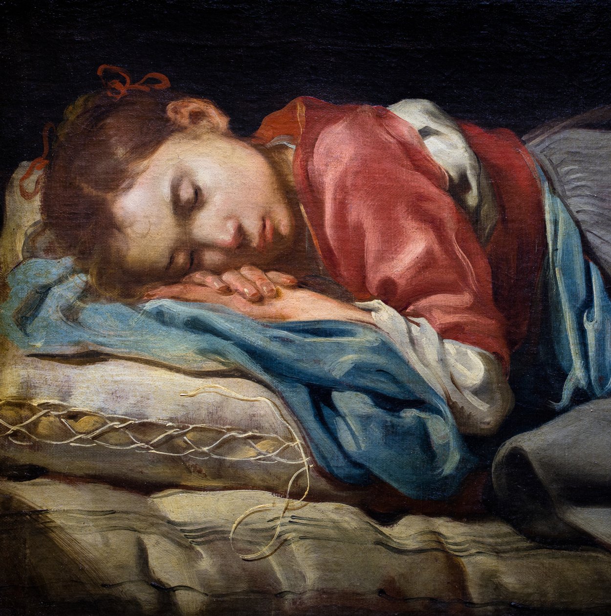 Ragazza addormentata da Bernhard (fl.1624 87) Keil