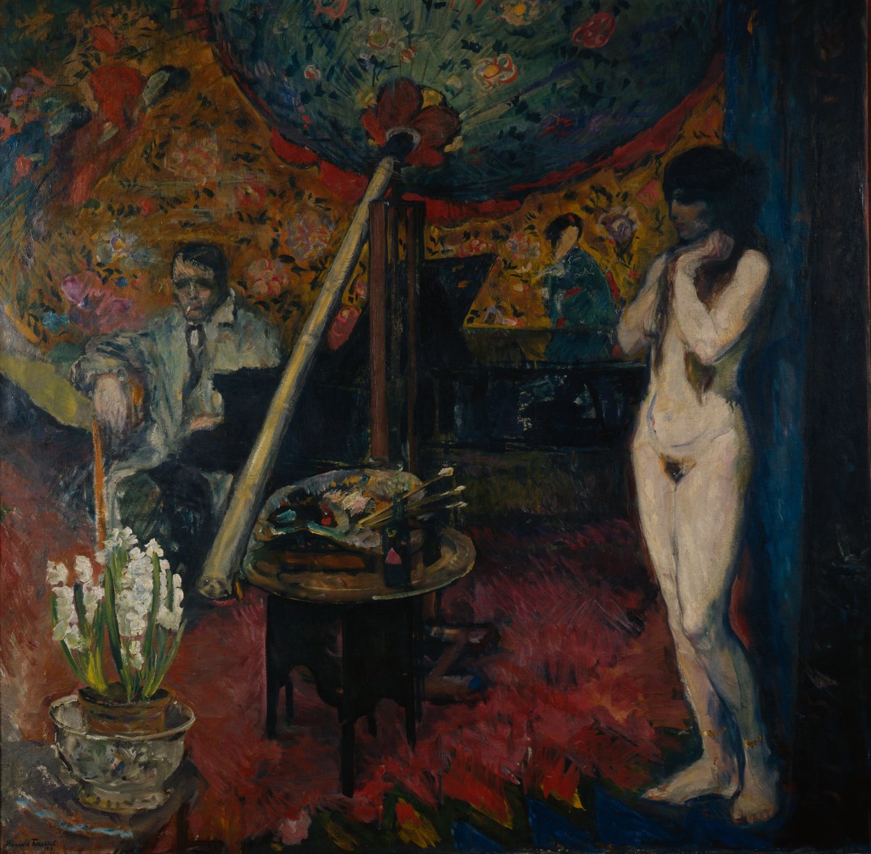 Autoritratto nello studio da Bernhard Dorotheus Folkestad