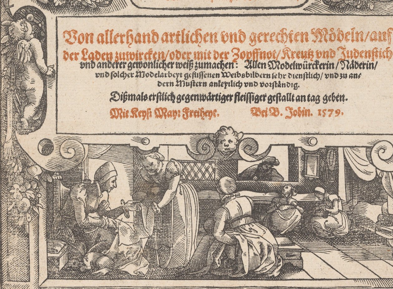 Pagina del titolo di Neu künstlich Modelbuch, 1598 da Bernhard Jobin