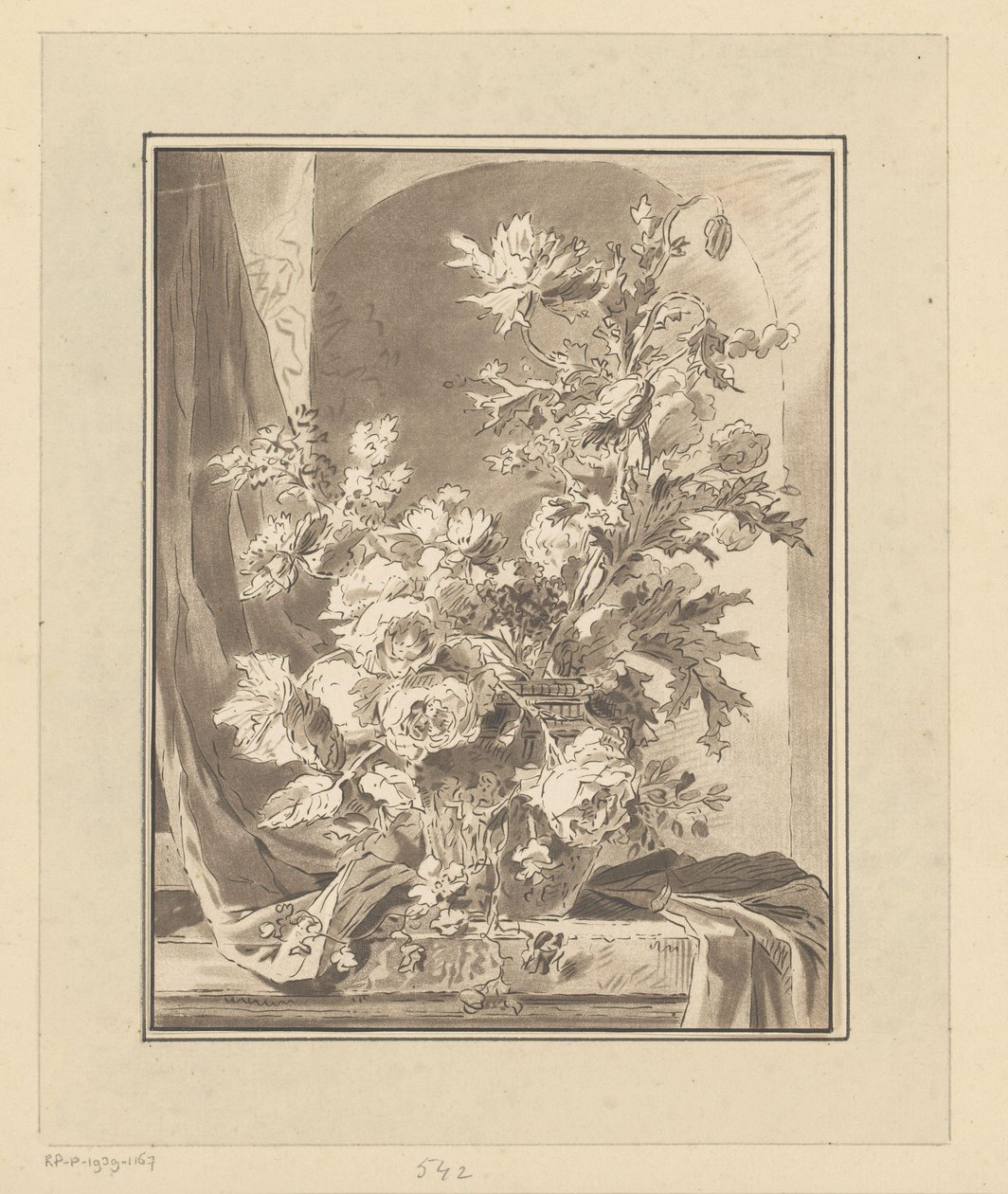 Vaso con fiori per una nicchia da Bernhard Schreuder