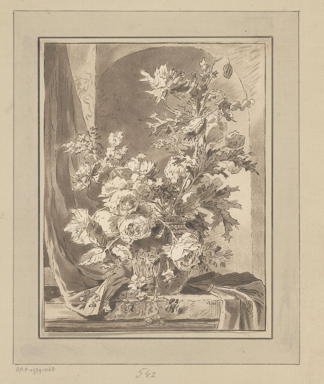 Vaso con fiori per una nicchia da Bernhard Schreuder