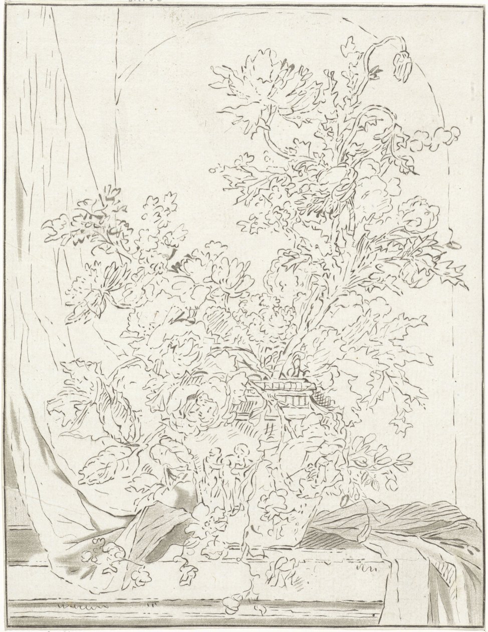 Vaso con fiori per una nicchia da Bernhard Schreuder