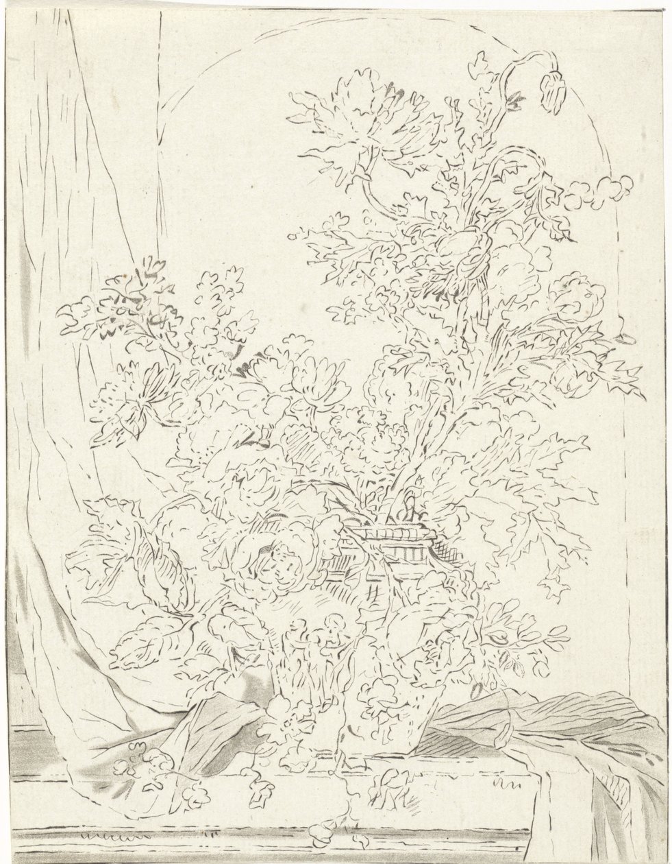 Vaso con fiori per una nicchia da Bernhard Schreuder