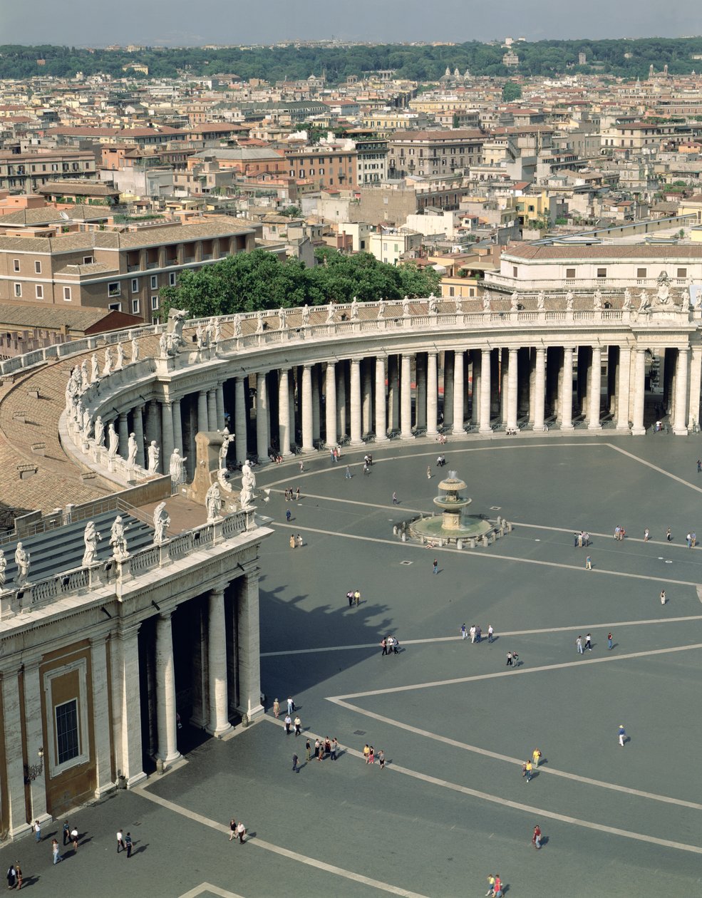 Vista della piazza, progettata da Gian Lorenzo Bernini (1598-1680) 1656-67 da Bernini Algardi A. and Bitonto