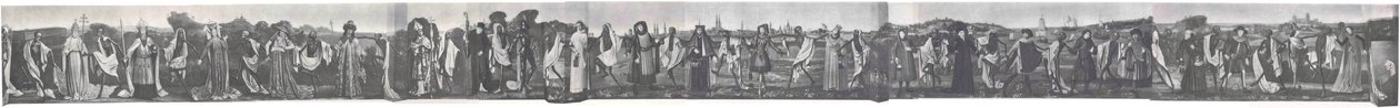 Lübecks Danse Macabre prima della guerra, foto, 1463 da Bernt Notke