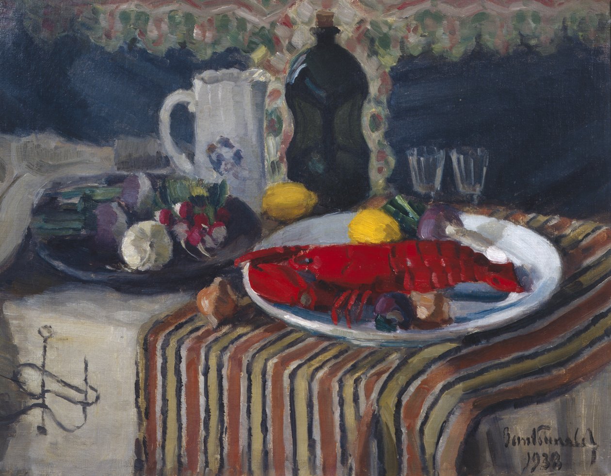 Piatto con aragosta e limone da Bernt Wilhelm Tunold