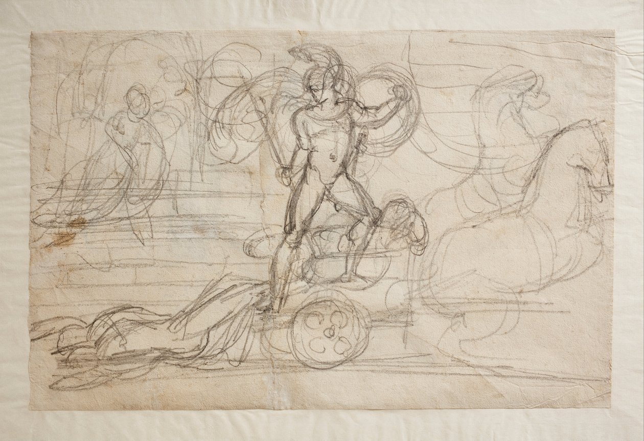 Achille trascina il corpo di Ettore dietro il suo carro. Paolo e Francesca da Bertel Thorvaldsen