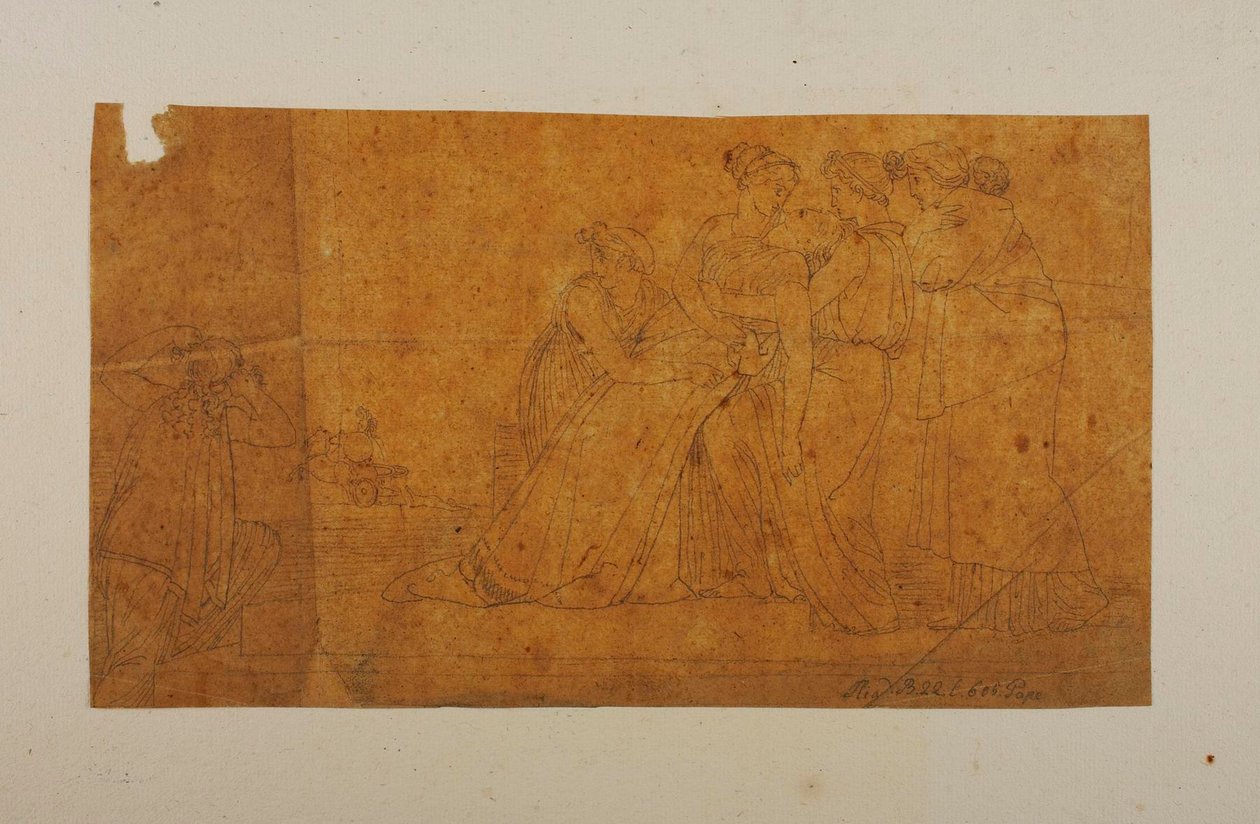 Andromache ohnmächtig beim Anblick von Hektors Leiche da Bertel Thorvaldsen