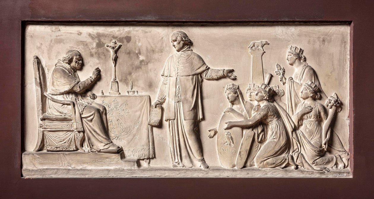 Il cardinale Ercole Consalvi restituisce le Province pontificie a Pio VII da Bertel Thorvaldsen