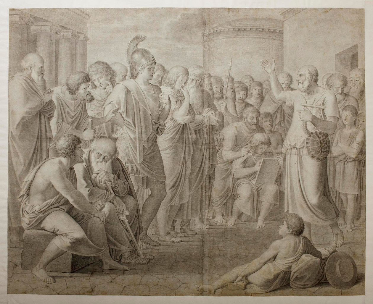 Omero che canta al popolo da Bertel Thorvaldsen