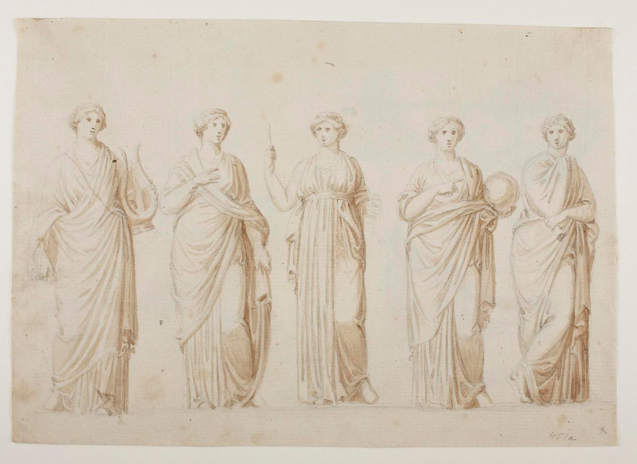 Le Muse Tersicore, Erato, Clio, Urania e Polimnia da Bertel Thorvaldsen