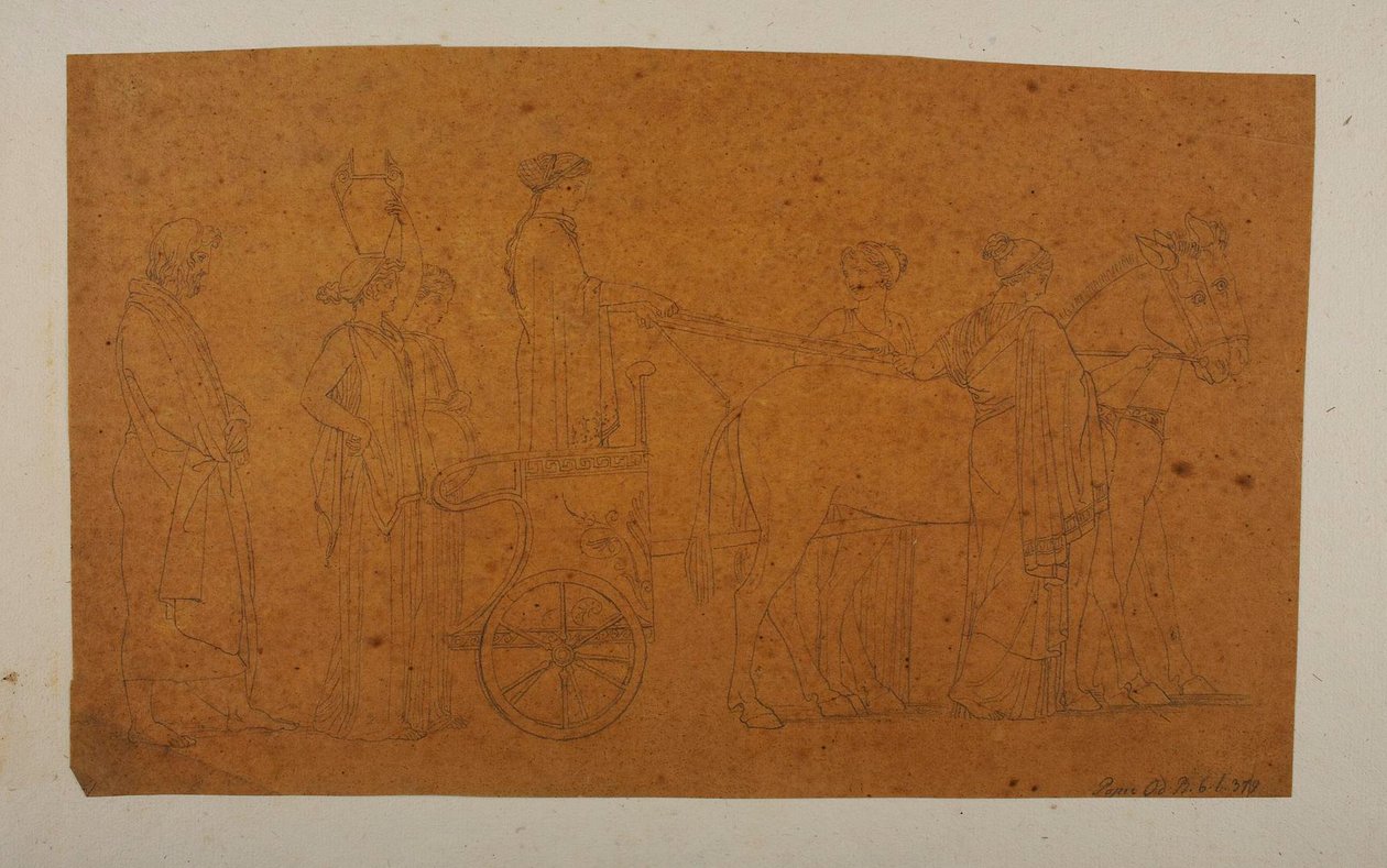 Odysseus folgt Nausikaa und den Ehrendamen da Bertel Thorvaldsen