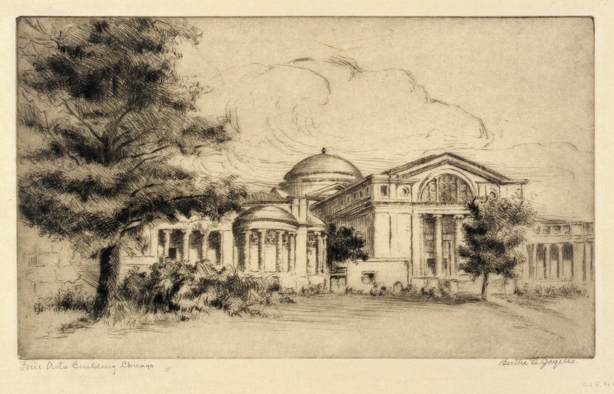 Edificio delle Belle Arti, Chicago (facciata, ovest) da Bertha E. Jaques