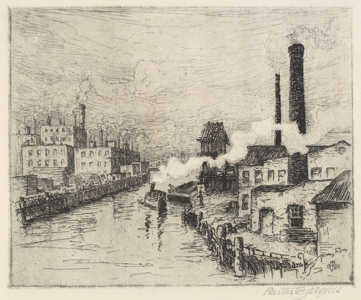 Fabbriche sul fiume Chicago da Bertha Evelyn Jaques