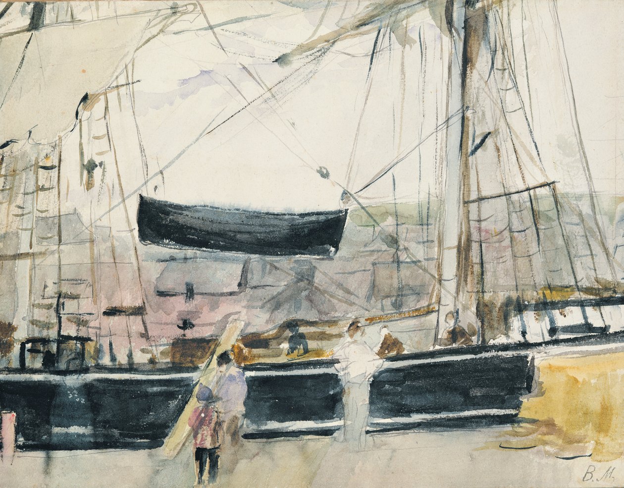 Barca sul molo, 1875 da Berthe Morisot