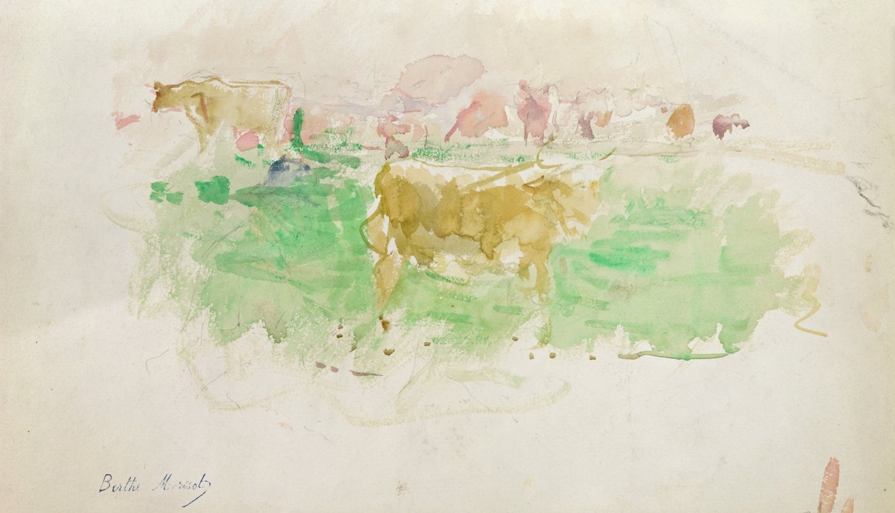 Mucche in Normandia, 1880 da Berthe Morisot