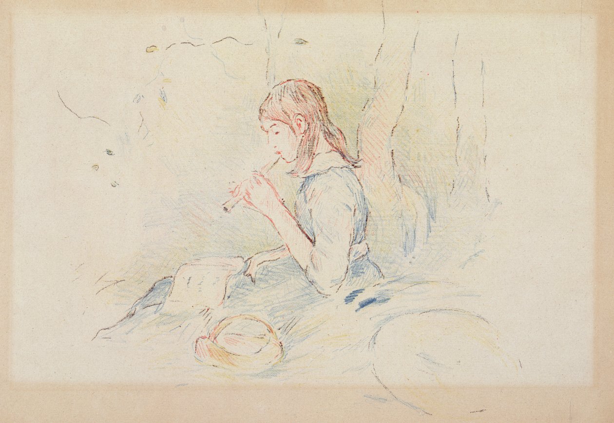 Il suonatore di flageoletto, 1890 da Berthe Morisot