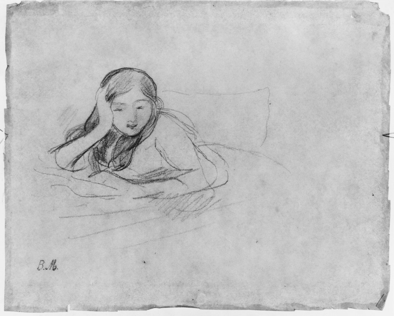 Giovane ragazza che legge, 1889 da Berthe Morisot