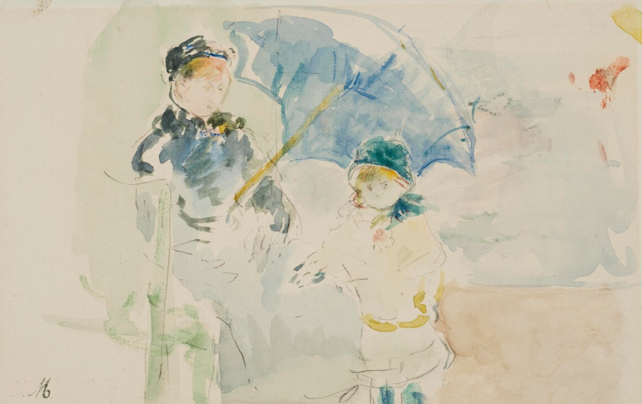 In spiaggia a Nizza da Berthe Morisot