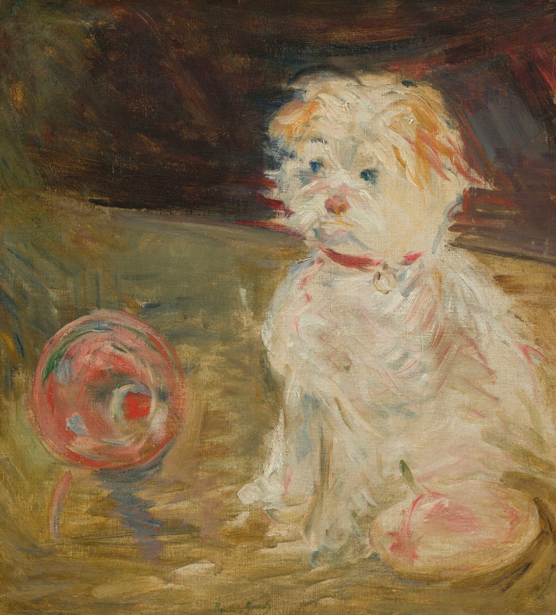 Cane con pallone da Berthe Morisot