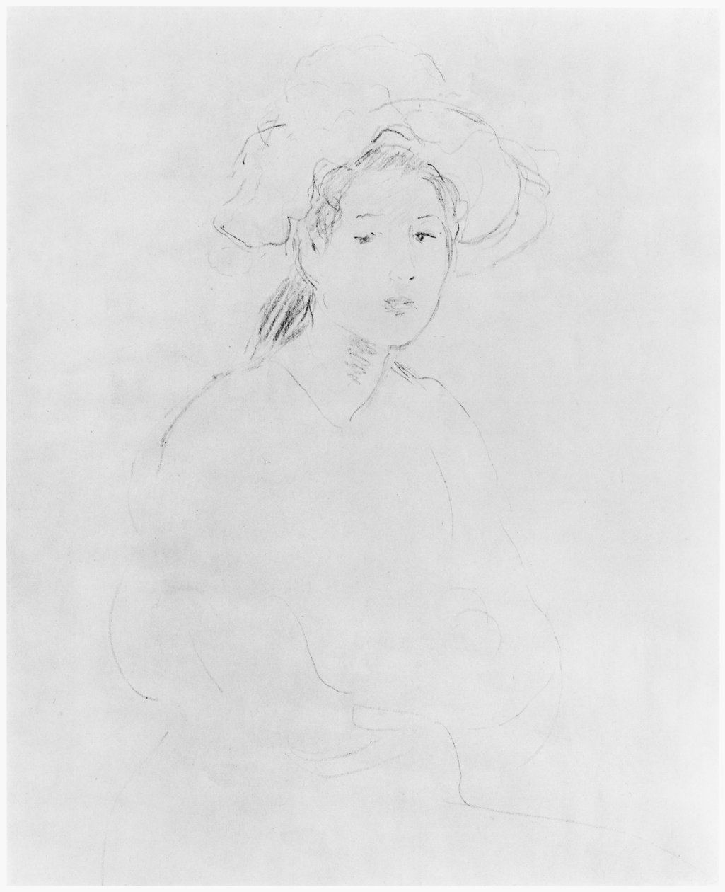 Testa di donna (Verso) 1893 da Berthe Morisot