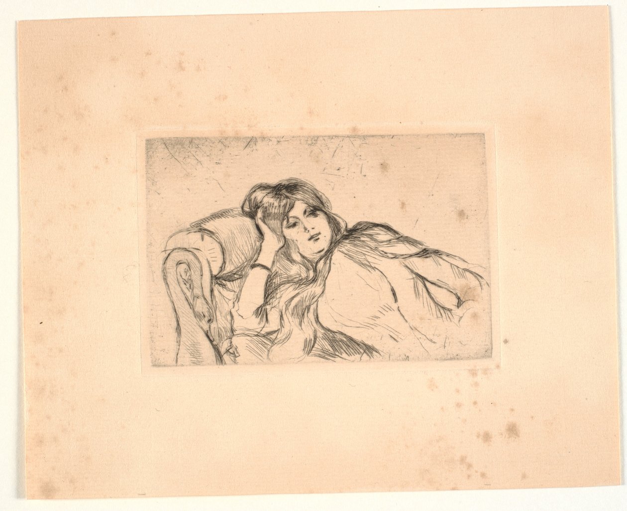 Donna sdraiata su un divano (Jeanne-Marie) da Berthe Morisot