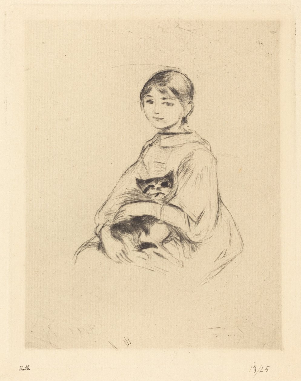 Bambina con Gatto da Berthe Morisot